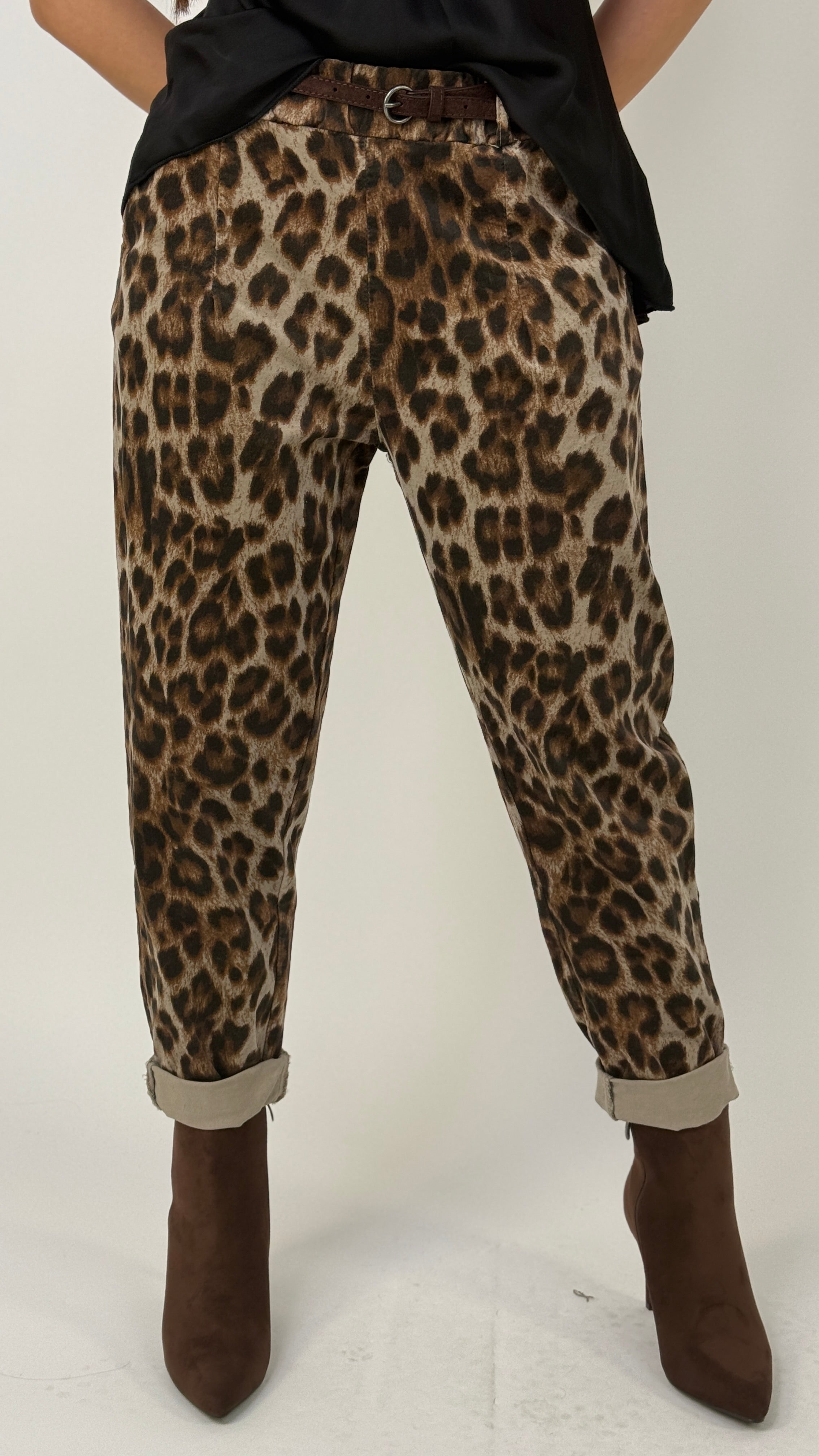 Leopard Chic מכנסי
