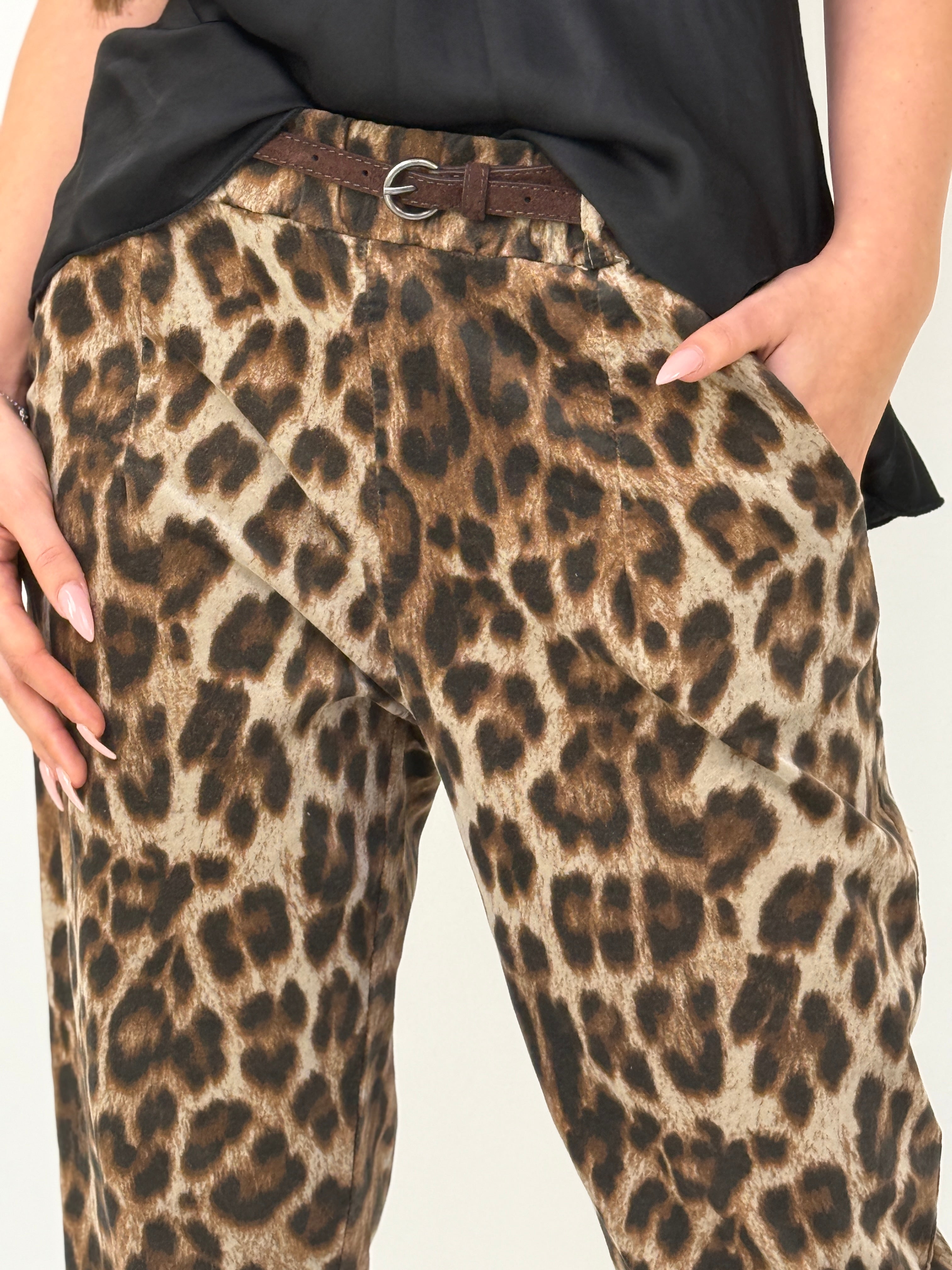 Leopard Chic מכנסי