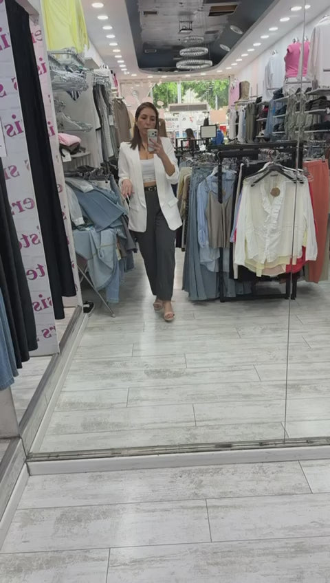 מכנסים מחויטים + חגורה